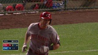 CIN@CHC: Duvall hits home run in first Reds at bat