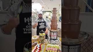 Chocolate fountain set up