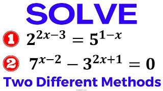 Learn How to Solve Exponential Equations Using Two Different Methods | Step-by-Step Tutorial