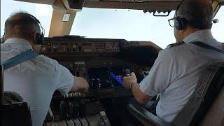 HEAVY BOEING 747 TAKEOFF FROM ATLANTA.  long run on the runway from V1 to Vr