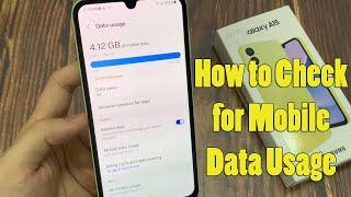 Samsung Galaxy A15: How to Check for Mobile Data Usage