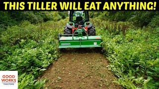 66HP TRACTOR TILLER FIELD TEST! TILLER NEEDS TO EAT! ‍‍