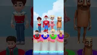 Marshall’s Family vs Ryder vs Tung Tung Sahur - Who Slides Fastest? #shorts #funny #trending