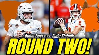 Quinn Ewers vs Cade Klubnik: Round 2 | Who Has the Edge? | Texas Longhorns | Clemson Tigers | CFP