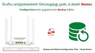 Before making any major changes, you should take a complete backup of your router settings