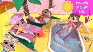 COSTRUISCO UNA PISCINA DI SLIME PER LE LOL! * DIY miniature swimming pools*