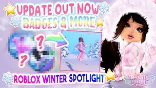 UPDATE OUT NOW ROYALE HIGH IS IN THE  ROBLOX WINTER SPOTLIGHT 2024 | Royale High Glitterfrost