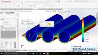 Tutorial Solidworks - Thermal Analysis Boiler Tube Furnace Wall Tube Thempereture & Heat Flux Result