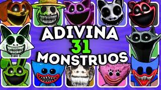 Adivina 31 MONSTRUOSPoppy Playtime Y ZoonomalyDog DayCatnap‍⬛Huggy WuggySmile CatZookeper