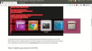 How to Generate PDF in Angular Application | Convert  HTML content into PDF