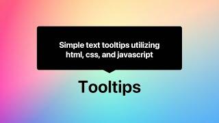 Native Text Tooltips For Wordpress