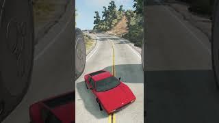 Car Three Bollard Crash - BeamNG.Drive