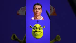 turning  Ronaldo  into  SHREK  and he looks so cute  #shorts