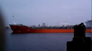 Tanker Puspawati passes by Portsmouth