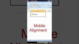 Text Alignment in excel#short #ytshorts #youtubeshorts #youtubevideo  #viral