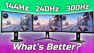 144Hz vs 240Hz vs 300Hz Gaming Monitors: Ultimate Test with 3K+ Hours On CS:GO!