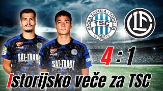 TSC - Lugano 4:1  TSC osvetio Partizan  Liga konferencija