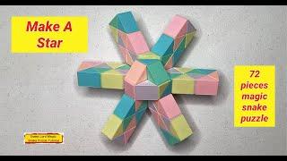 Make A Star - 72 Pieces Magic Snake Puzzle #snakelordmagicsnakepuzzletutorial