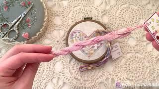 Вышиваю цветы  и шью сердечки #вышивкакрестиком #crossstich