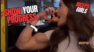 FUN VIDEOS of girls showing their PROGRESS in their BICEPS ----- #EP18