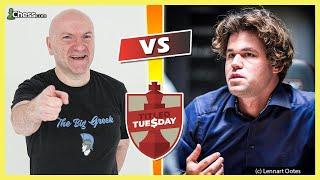 The Big Greek vs. Magnus Carlsen | Titled Tuesday chess.com 2024