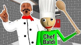 CHEF BALDI CHASED ME AROUND HIS RESTAURANT! | New Baldi's Basics Mod