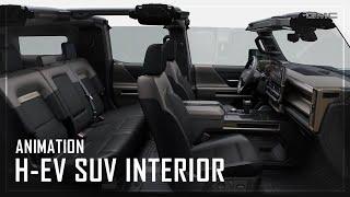 HUMMER EV SUV Interior Design Animation