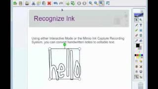 Mimio Studio: Reconocer texto manuscrito