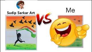 Sudip sarkar art VS me || @SudipSarkarArt