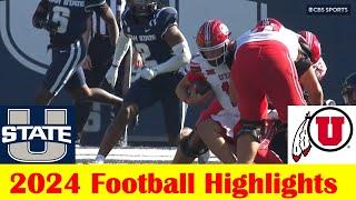 #12 Utah vs Utah State Football Game Highlights 9 14 2024