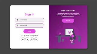 Responsive Sign In & Sign Up Form Using HTML & CSS & JS |  Login & Registration Form