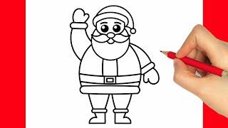 HOW TO DRAW SANTA CLAUS EASY