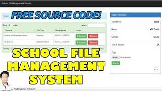 School File Management System using PHP/MySQL | Free Source Code Download