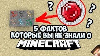 5 ФАКТОВ КОТОРЫЕ ВЫ НЕ ЗНАЛИ О MINECRAFT [MINECRAFT ФАКТЫ]