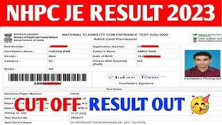 NHPC JE RESULT 2023 | NHPC JE CUT OFF 2023 | How To Check nhpc je