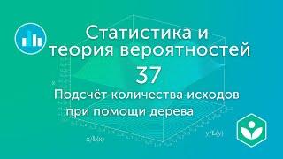 Подсчёт количества исходов при помощи дерева (видео 37) | Статистика и теория вероятностей