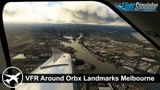 [MSFS] Exploring Melbourne City in the TBM! | VFR Flying Around Orbx Landmarks Melbourne City Pack!