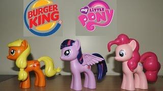 My Little Pony brindes do King Jr no Burger King! Applejack, Pinkie Pie e Twilight Sparkle!