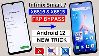 Infinix Smart 7 / 7 HD FRP Bypass Android 12 | Infinix X6516 X6515 FRP Bypass / Gmail Account Unlock