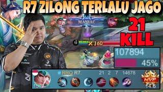 NIATNYA COBAIN ZILONG EXPLANE MALAH BANTAI-BANTAI 21 KILL 45% DMG !! #MLBB