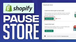 How to Pause Shopify Store in 2024 - Step by Step Tutorial