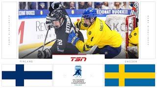 Finland vs Sweden FULL HIGHLIGHTS | 2024 U18 Men's World Championship