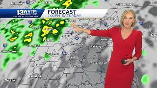 Rain like across Alabama heading into the weekend