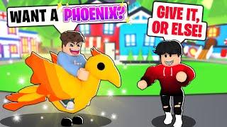 We SCAMMED A BULLY With A Fake *PHOENIX* PET! (Roblox Adopt Me)