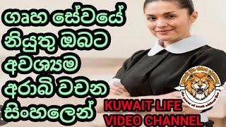 Let's learn the necessary Arabic words in Sinhala for domestic workers/ගෘහ සේවයේ ඔබට අවශ්‍යම අරාබි 