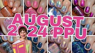 August 2024 PPU Polish Pickup Nail Polish Swatches | Book Cover theme