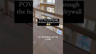 POV: Walkthrough the House During Drywall #newbuild #construction #newbuildhome #customhome #drywall