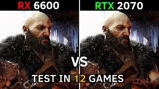 RX 6600 vs RTX 2070 | Test in 12 Games | 1080p - 1440p | 2022