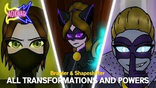 All Transformations & powers Brawler + Shapeshifter | Adventures of Kitty Noire and Dogboy Season 1