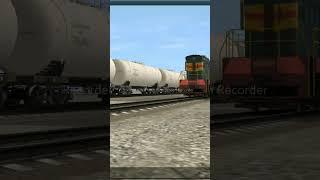 ТЭМ7 с цестернами #ржд #trainz #чс4т